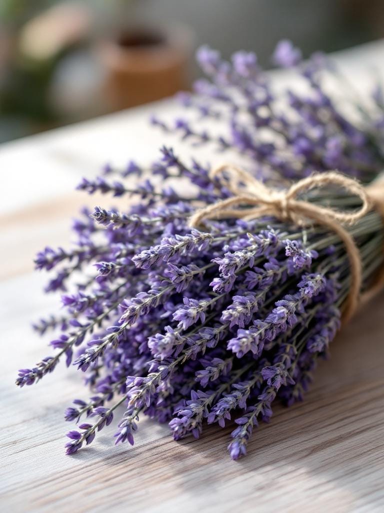 Bouquet de lavande séchée utilisé dans les produits chauffants et relaxants Naturaciel
